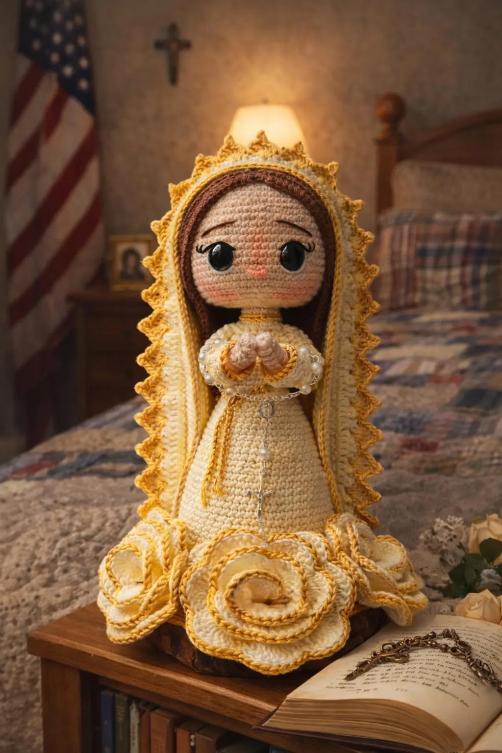 Virgin Mary Crochet Doll – Handmade Catholic Amigurumi Gift