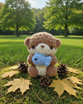 Handmade Crochet Otter Plush Holding Fish, Amigurumi Stuffed Animal Toy