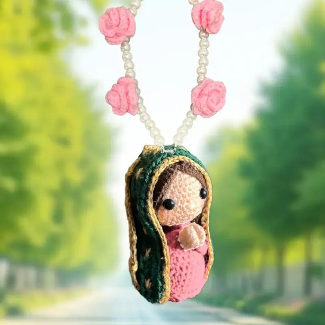 Crochet Virgin Mary Doll, Handmade Amigurumi Our Lady Plush, Catholic Gift, Religious Crochet Doll, Prayer Gift, Christian Keepsake