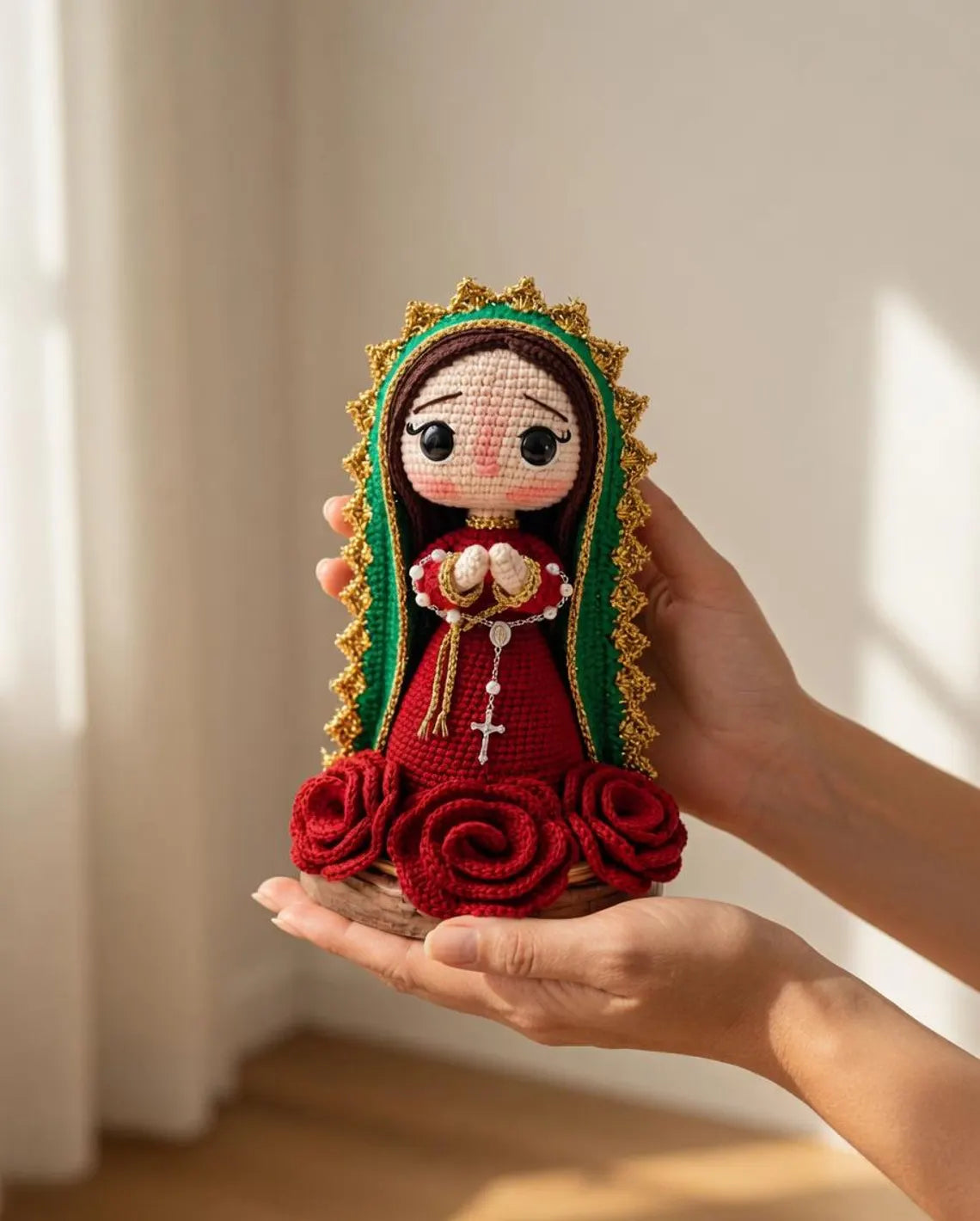 Virgin Mary Crochet Doll – Handmade Catholic Amigurumi Gift