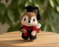 Chip and Dale Graduation Crochet Plush, Cute Chipmunk Graduate Doll, Squirrel Plushie, Senior Graduation Gift, Class of 2026 Keepsake