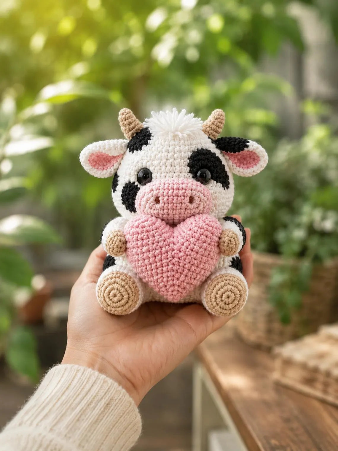 Cow Crochet Plush, Highland Cow Crochet, Crochet Cow Plushie, Amigurumi Cow, Handmade Plush Toy, Cute Cow Gift