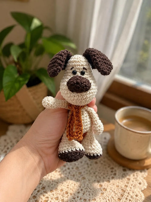 Crochet Dog Plush, Handmade Puppy Amigurumi, Cute Dog Crochet Doll, Soft Animal Plush, Dog Lover Gift, Cozy Handmade Decor