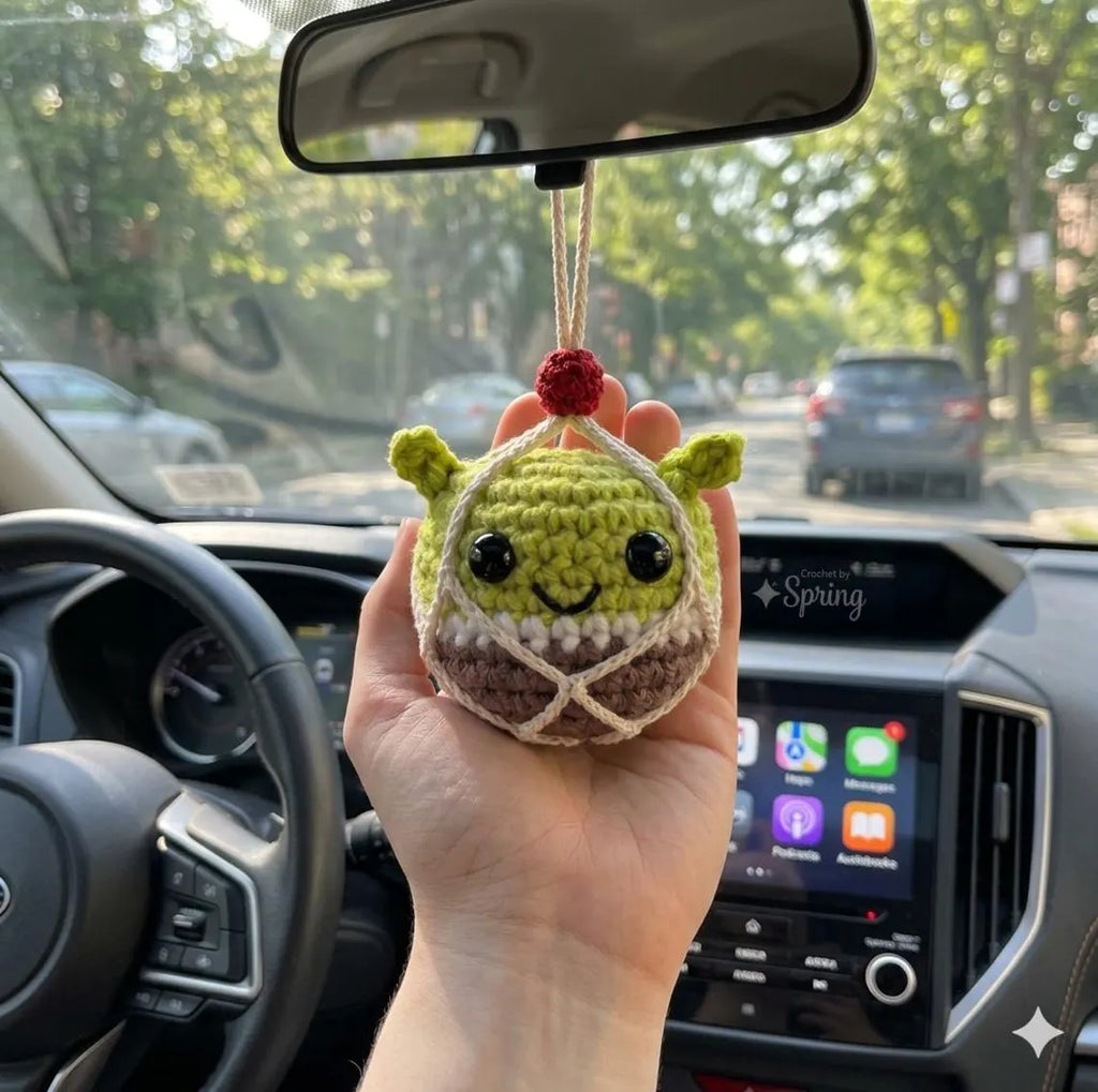 Shrek Crochet Hacky Sack Footbag, Ogre Juggling Ball, Hand Crochet ADHD Fidget Toy, Retro 90s Footbag, Funny Stress Relief Gift