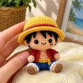 One Piece Crochet Keychain, Luffy Chopper Crochet Plush, Handmade Anime Amigurumi Keychain, Straw Hat Crew Doll